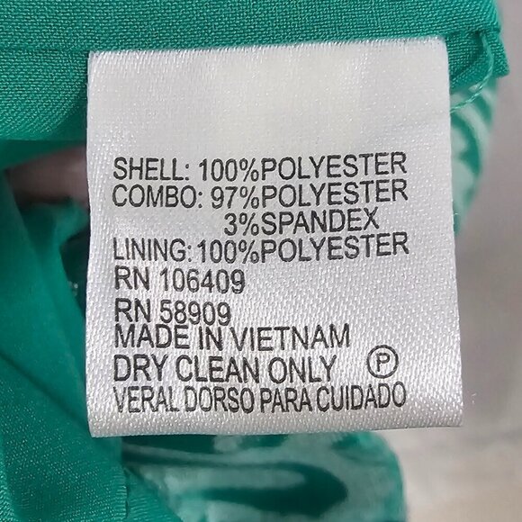 NWT Alex Marie Green Paisley Sleeveless Brocade Retro Knee Length Dress Size 6 - Picture 12 of 14